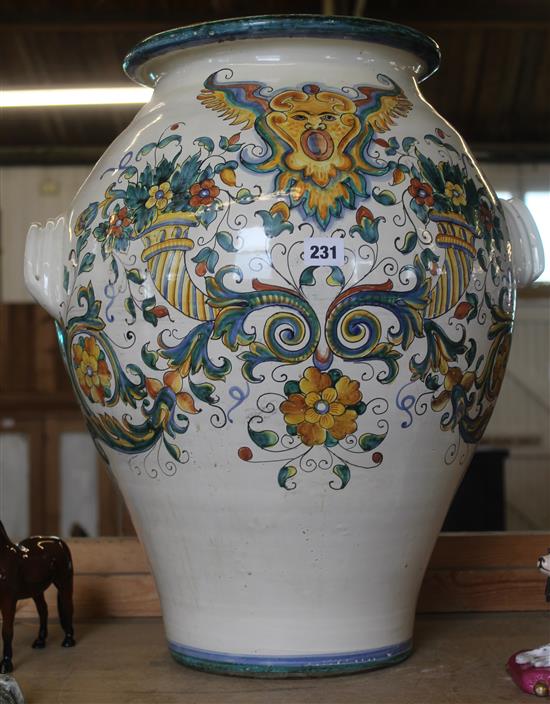 Large Majolica vase